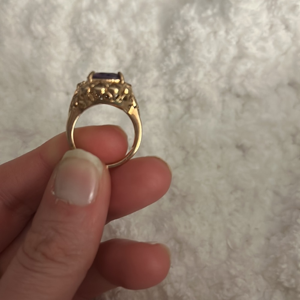 Statement Amethyst Ring - Size 7 - image 3
